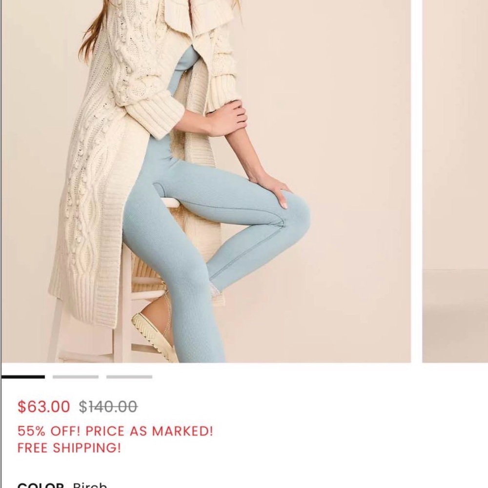NWT Loft Lou & Grey Stylish Cream Knit Cardigan